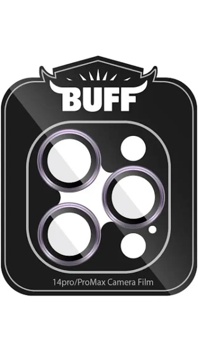 Buff iPhone 14 Pro Max / 14 Pro Kamera Metal Lens Koruyucu Purple