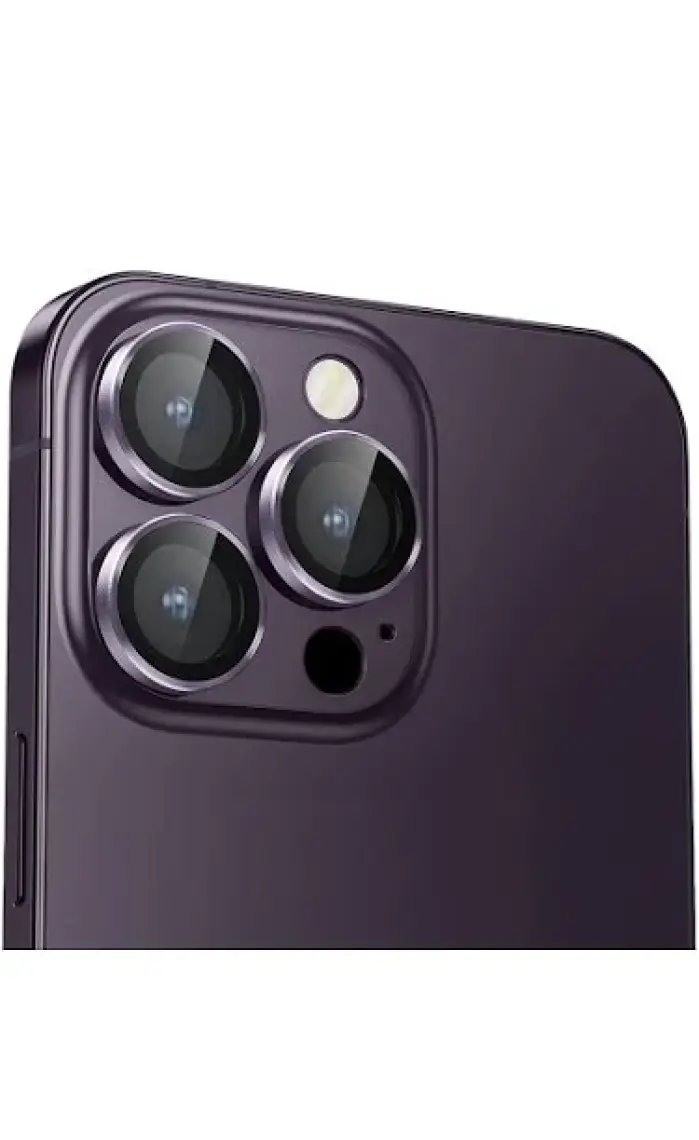 Buff iPhone 14 Pro Max / 14 Pro Kamera Metal Lens Koruyucu Purple