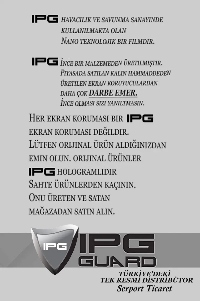 IPG Ipg Honor X9A Görünmez Ekran Koruyucu