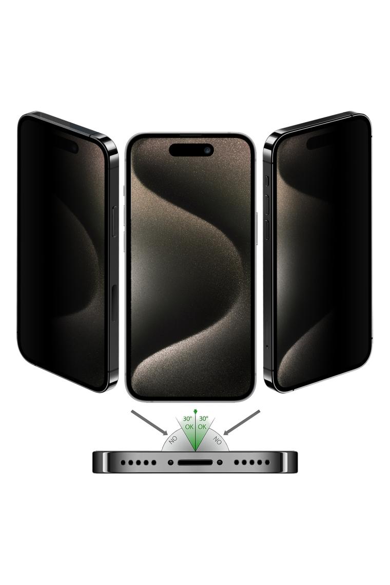 Buff iPhone 15 Pro Max 5d Privacy Easyfit Ekran Koruyucu