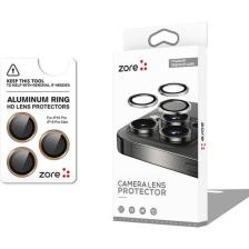 ZORE Apple iPhone 16 Pro Max Uyumlu Cl-12 Premium Safir Parmak Izi Bırakmayan Anti-Reflective Kamera Lens Koruyucu, Gold