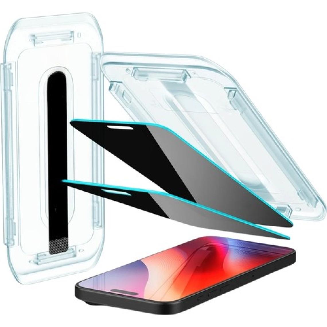 Shaza Airglass Privacy Apple iPhone 16 Pro Max Ile Uyumlu Uygulama Aparatlı Hayalet Cam Ekran Koruyucu 2 Adet