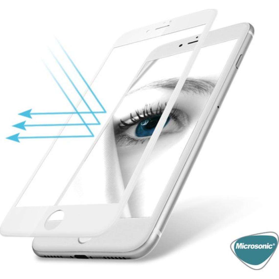 Microsonic Apple iPhone Se 2020 Tam Kaplayan Temperli Cam Ekran Koruyucu Beyaz