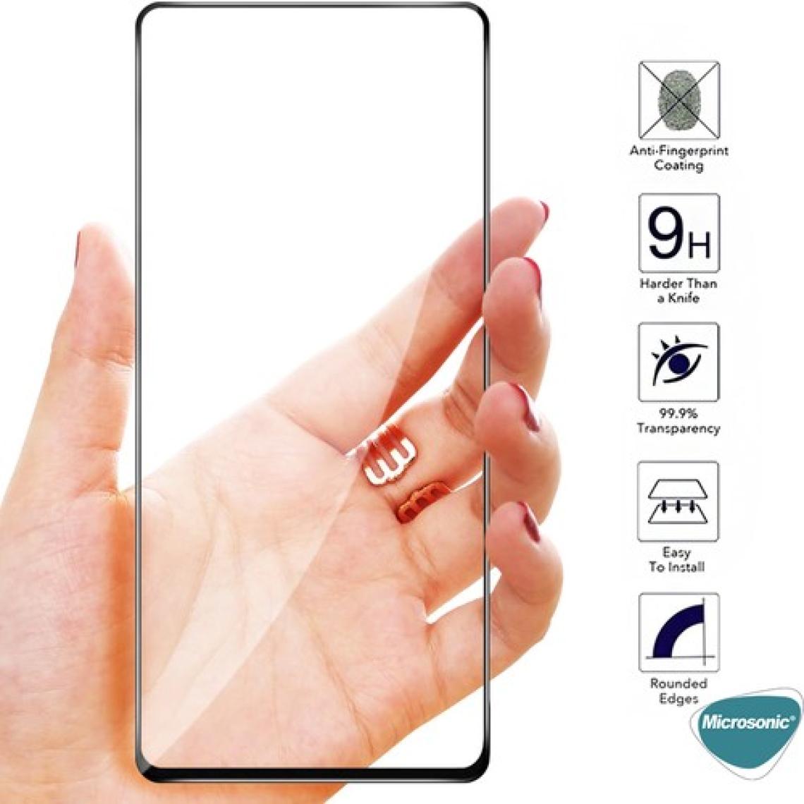 Microsonic Samsung Galaxy A36 Tam Kaplayan Temperli Cam Ekran Koruyucu Siyah