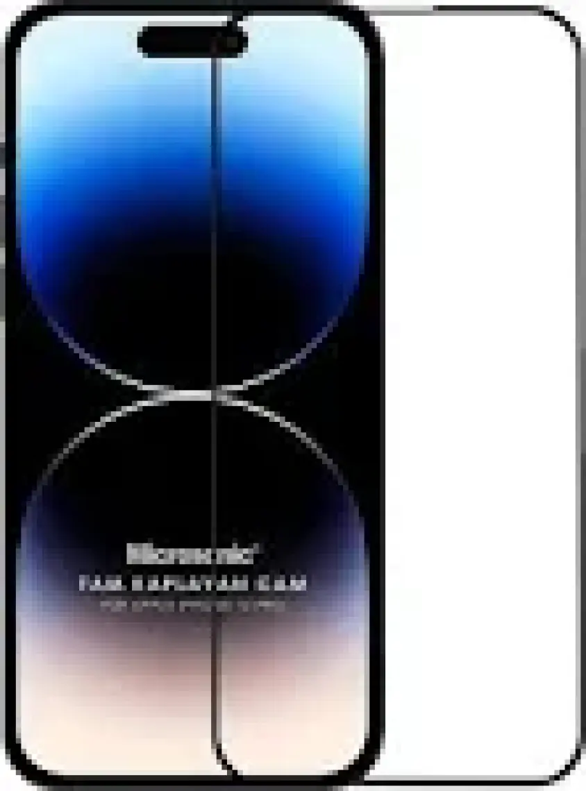 Microsonic Apple iPhone 14 Pro Tam Kaplayan Temperli Cam Ekran Koruyucu Siyah