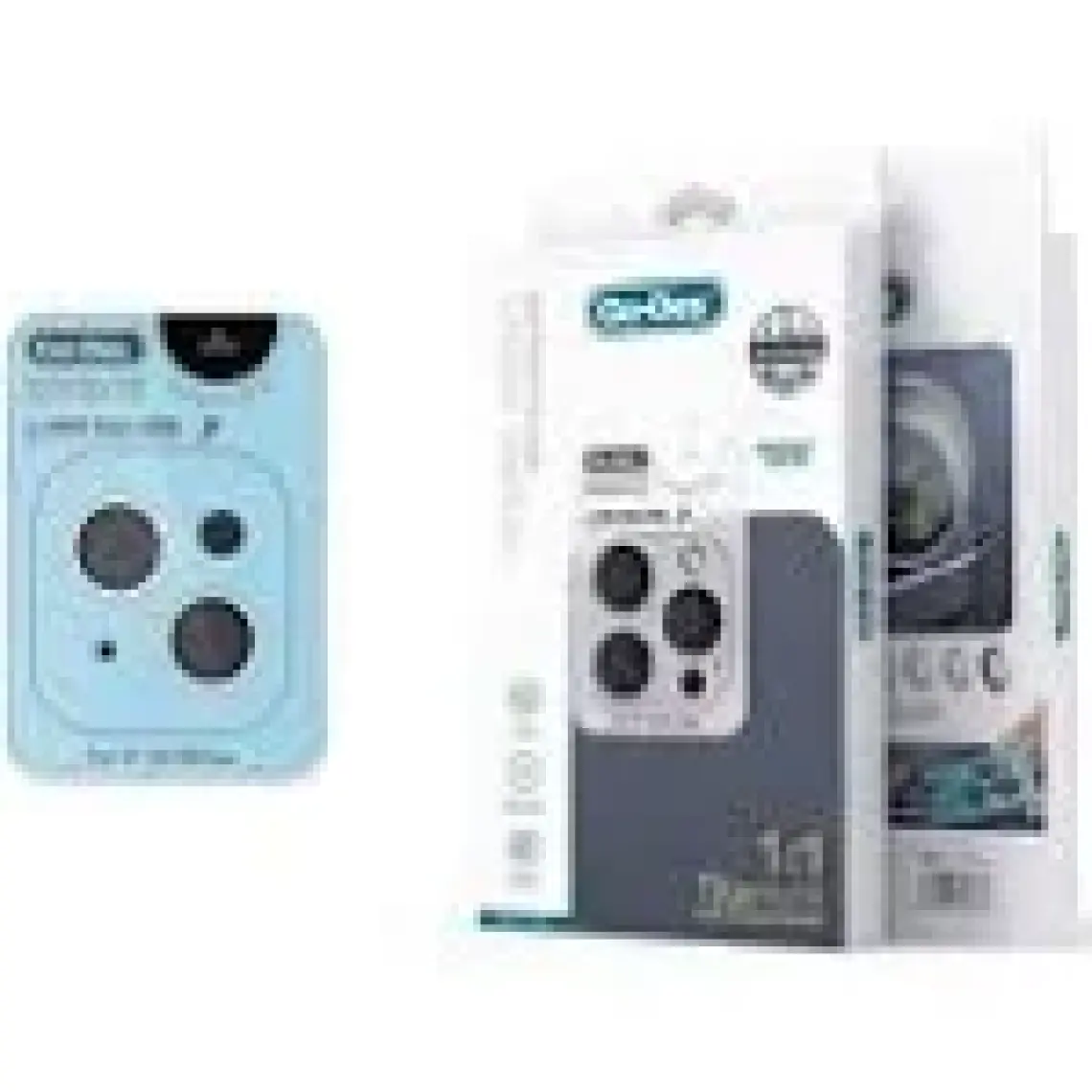 Go-Des Apple iPhone 15 Plus Uyumlu Go Des Titanium Premium Temperli Kamera Lens Koruyucu Blue