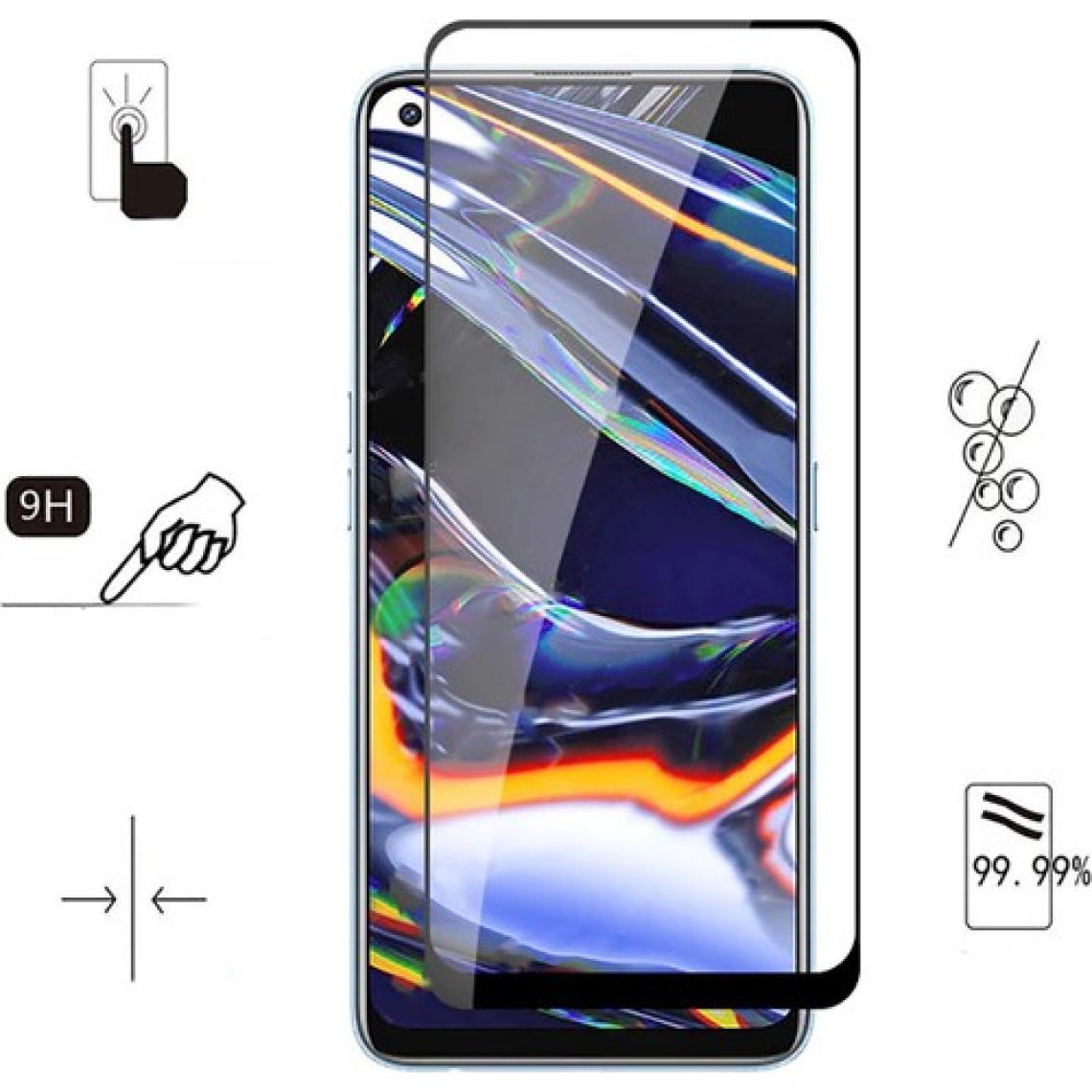 Kny Realme 7 Pro Için Kenarı Kırılmaya Dayanıklı 5d Cam Ekran Koruyucu Siyah