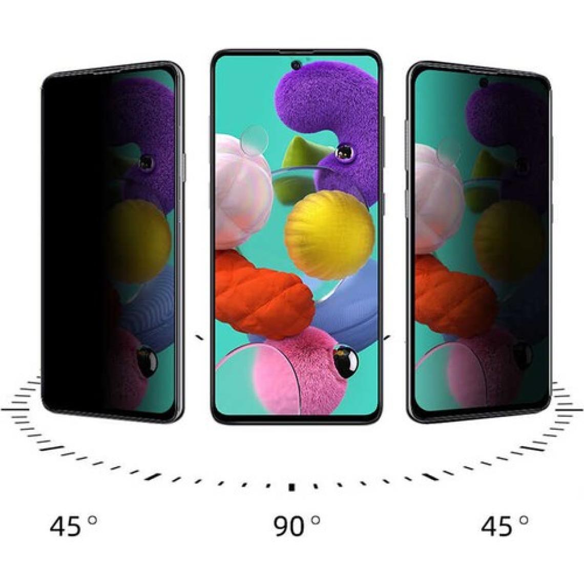 CoverZone Galaxy A53 5g Ile Uyumlu Security 5d Gizlilik Filtreli Ekran Koruyucu Cam Ekran Koruyucu Siyah