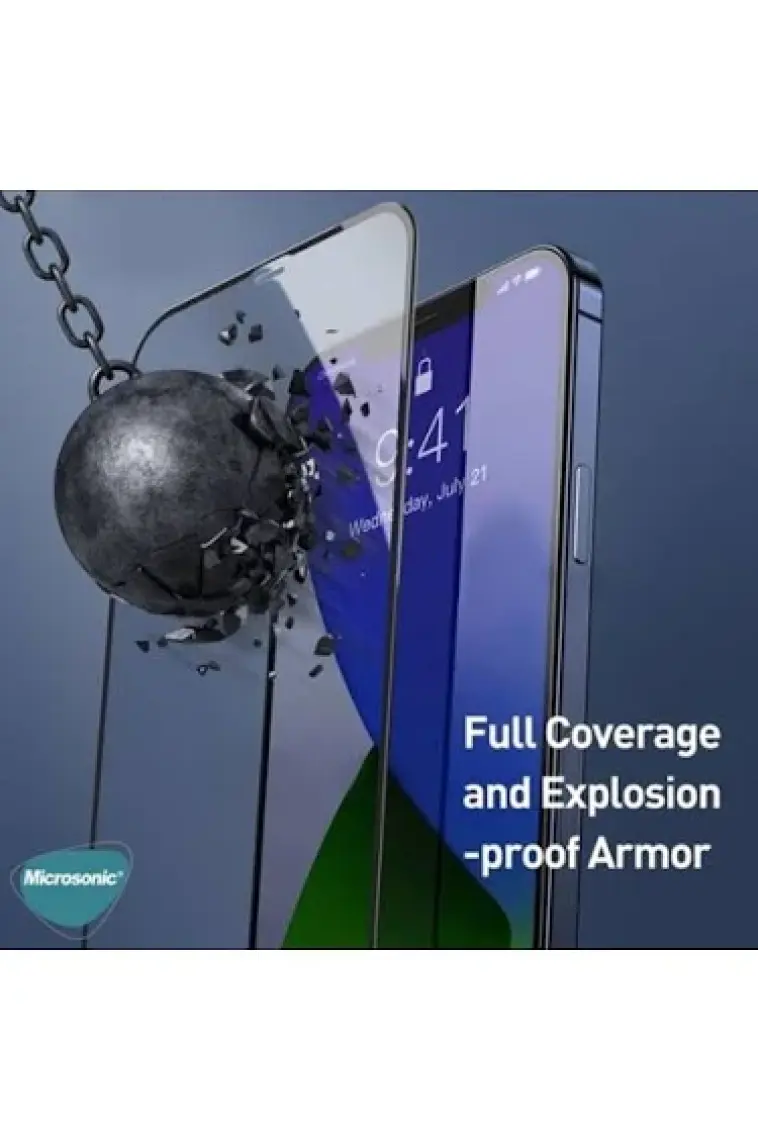 Microsonic Apple iPhone 14 Plus Tam Kaplayan Temperli Cam Ekran Koruyucu Siyah