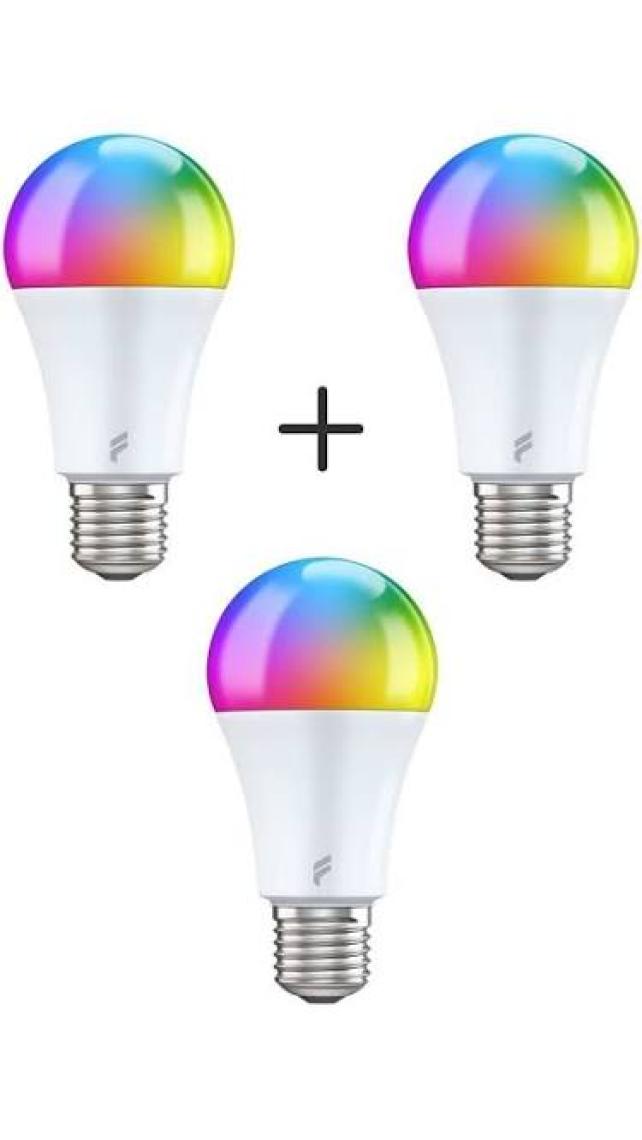 Fonri Akıllı Led Ampul 3'lü Set, 9w-titreşimsiz, 16.7 Milyon Renk, Sesli Kontrol, 2 Yıl Garantili