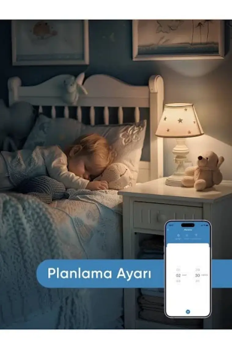 Akıllı RGB LED Ampul Wi-Fi 16M Renk, Uzaktan Kontrol ve Sesli Asistan Uyumlu