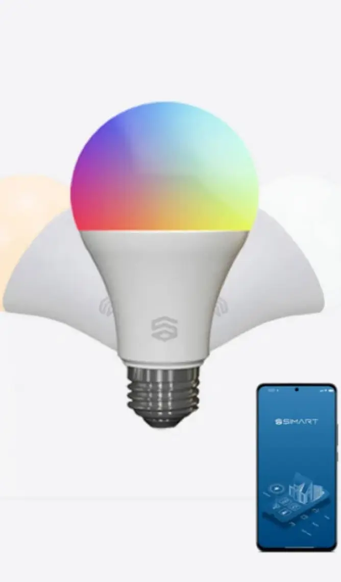 Akıllı RGB LED Ampul Wi-Fi 16M Renk, Uzaktan Kontrol ve Sesli Asistan Uyumlu