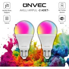 Onvec 9W Rgb Akıllı Ampul 2 Adet 2gen Tuya Wifi+Bluetooth Destekli