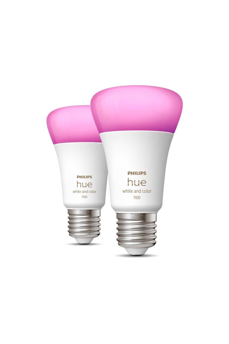 Philips HueWCA 9-75W E27 1100 Lumen Renkli Akıllı Ampul 2'li Ekopaket A60