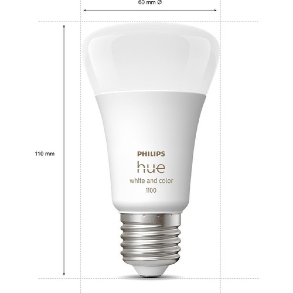Philips HueWCA 9-75W E27 1100 Lumen Renkli Akıllı Ampul A60