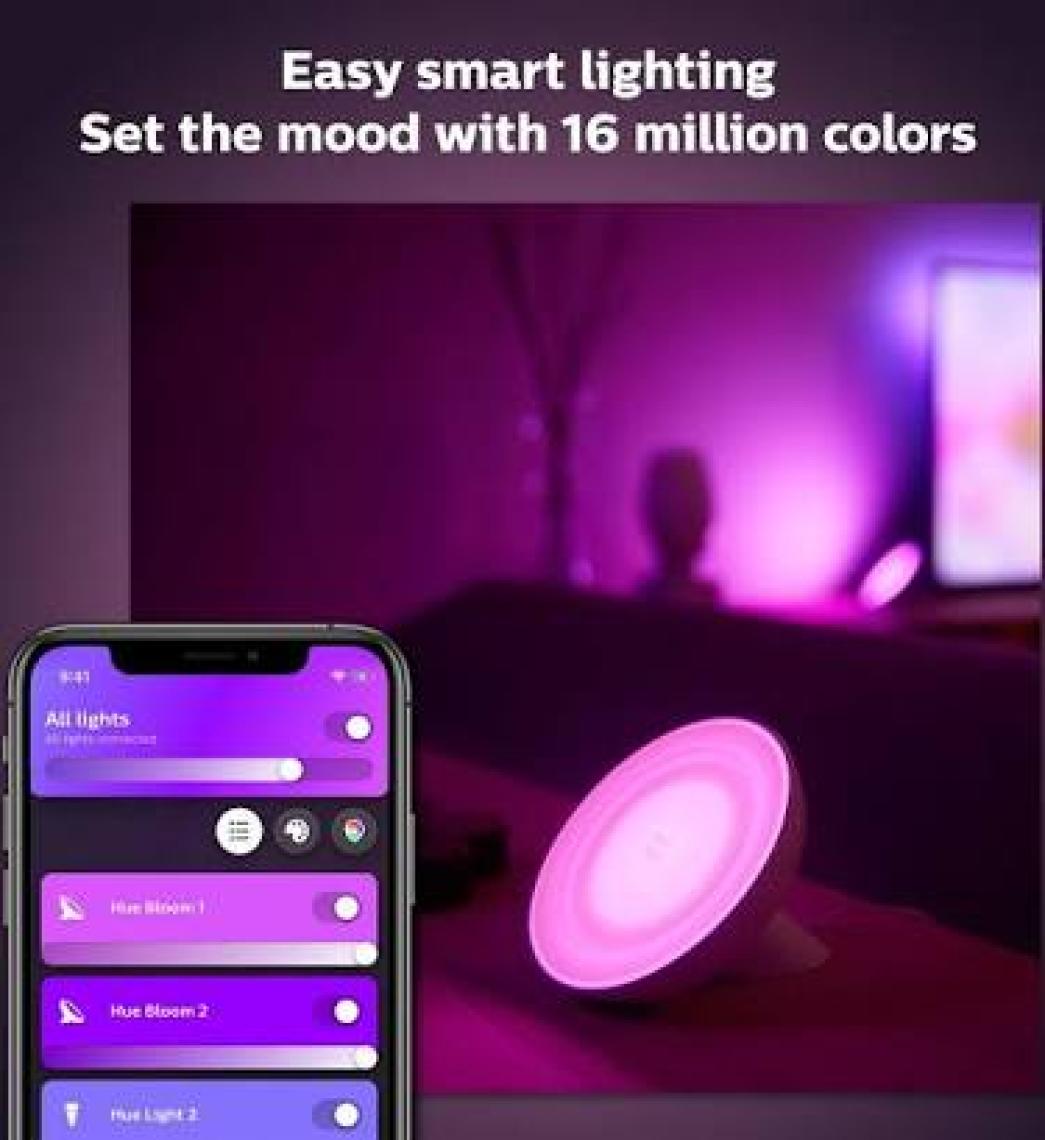 Philips Hue Bloom V4 RGB Akıllı Ambiyans Masa Lambası - Beyaz