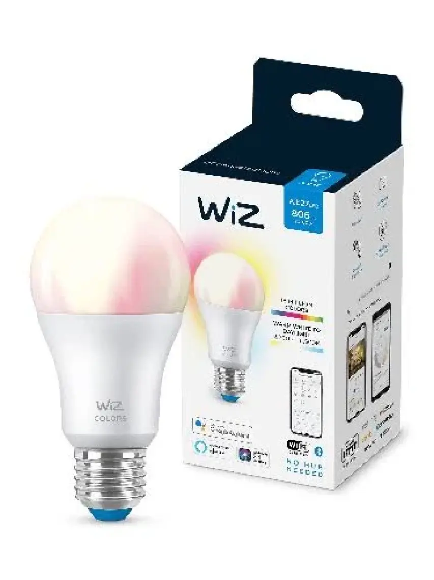 Wiz-Wi-Fi Renkli Ambiyans Akıllı Ampul - 60W - A60 - E27 Normal Duy