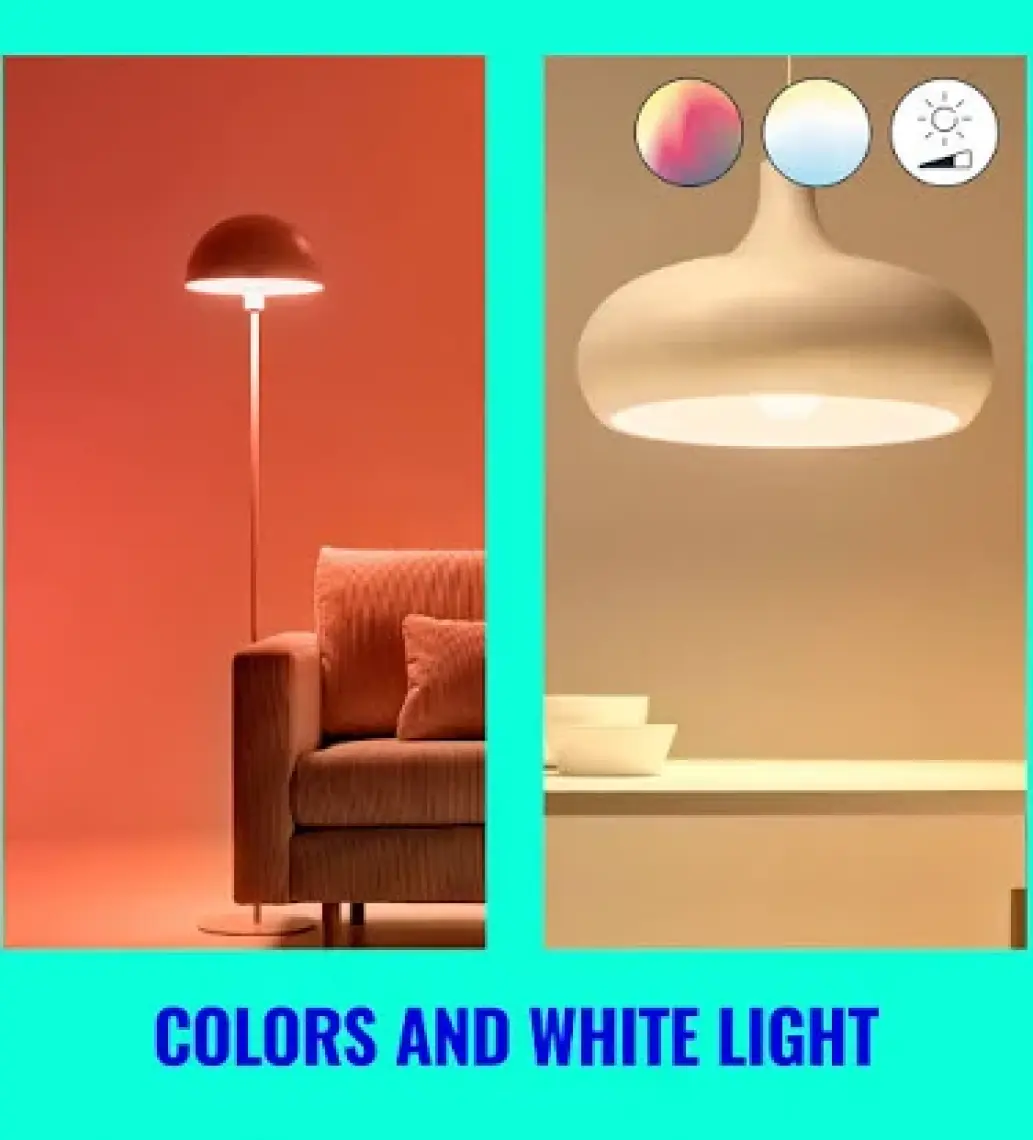 Wiz-Wi-Fi Renkli Ambiyans Akıllı Ampul - 60W - A60 - E27 Normal Duy