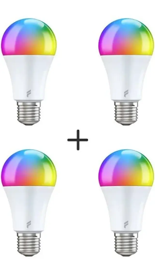 Fonri Akıllı Led Ampul 4'lü Set, 9w-titreşimsiz, 16.7 Milyon Renk, Sesli Kontrol, 2 Yıl Garantili