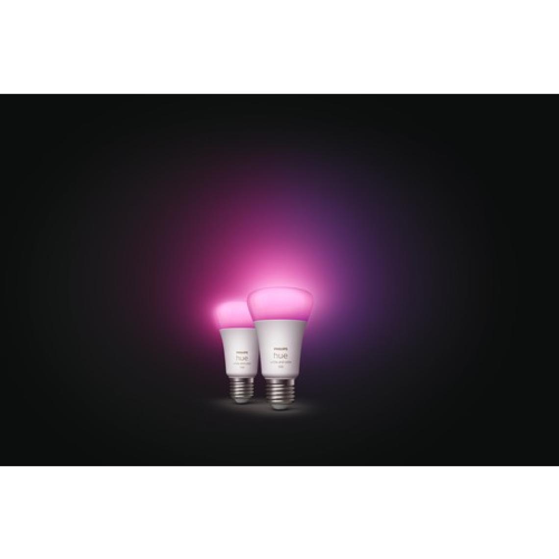 Philips HueWCA 9-75W E27 1100 Lumen Renkli Akıllı Ampul 2'li Ekopaket A60