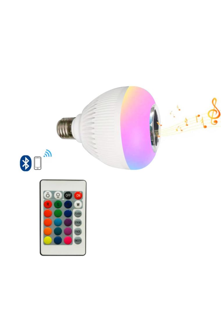 Qenos Bluetooth Hoparlör Akıllı LED Ampul Lamba-Musıc Bulb