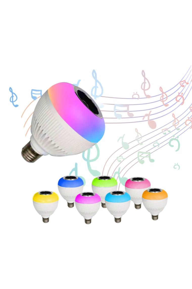 Qenos Bluetooth Hoparlör Akıllı LED Ampul Lamba-Musıc Bulb