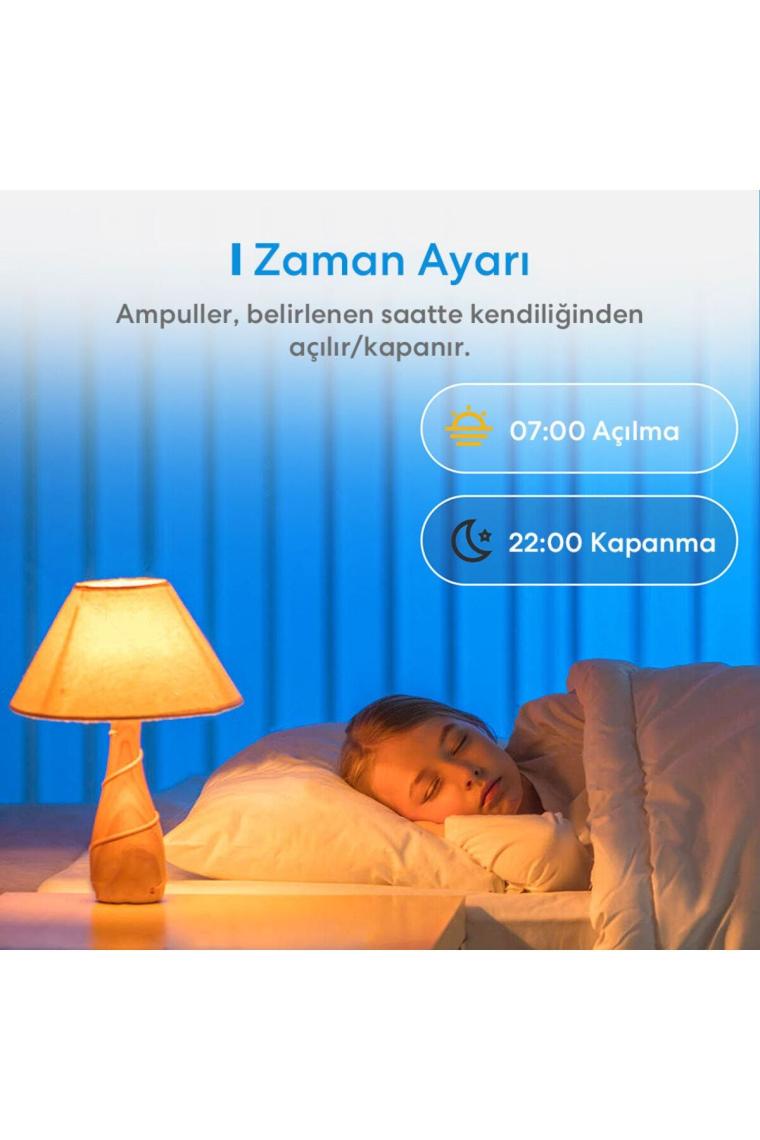 Wi-fi Uzaktan Kontrollü Akıllı Enerji Tasarruflu 810 Lümen Rgb Led Ampul