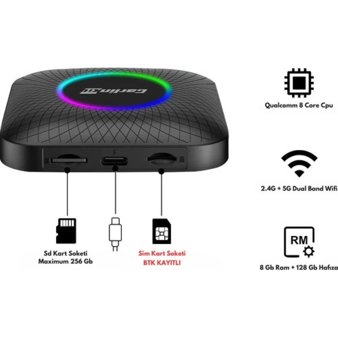 Carlinkit Tbox Max Ambient Android 13.0 Carplay disney, Prime Netflix