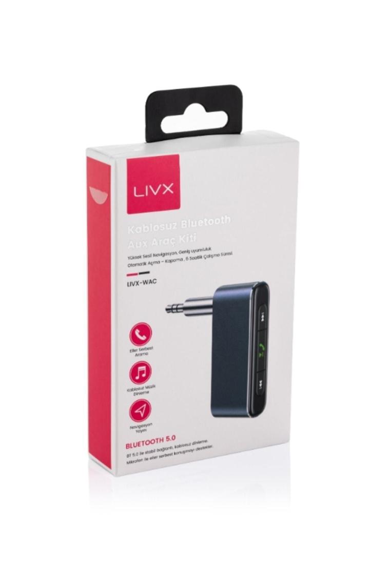 Quick Bluetooth 5.0 Receiver 3.5mm Jack Aux Wireless Audio Araç Kiti Mikrofonlu -wac Wxqy-01