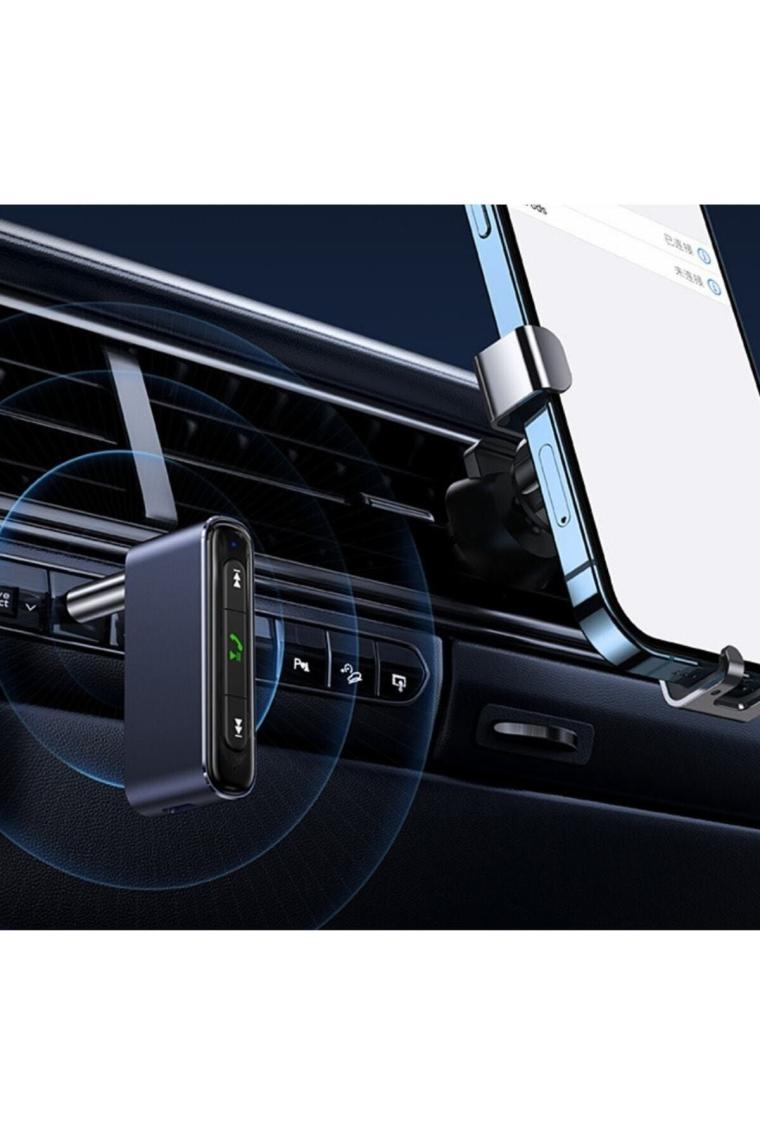 Quick Bluetooth 5.0 Receiver 3.5mm Jack Aux Wireless Audio Araç Kiti Mikrofonlu -wac Wxqy-01