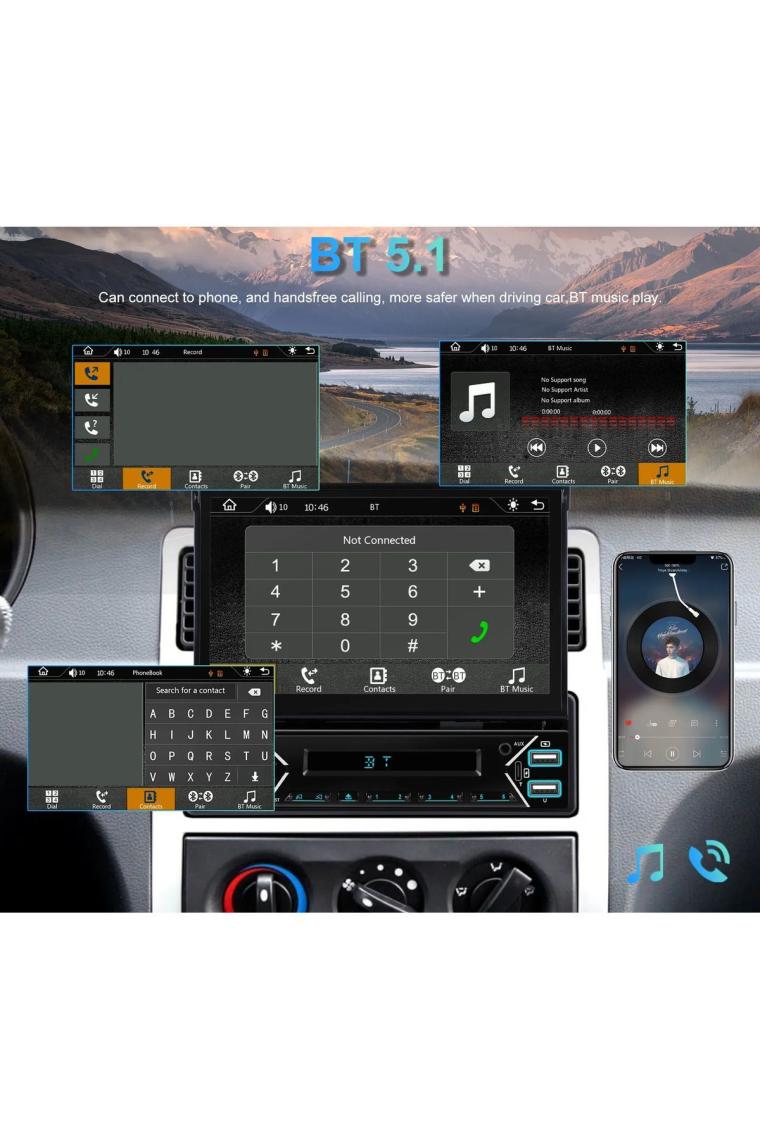 Exvol Android 7 Inc Indash Teyp Multimedya 2GB/32GB Type-C USB 7 Inc Hd IPS Kamera Hediyeli