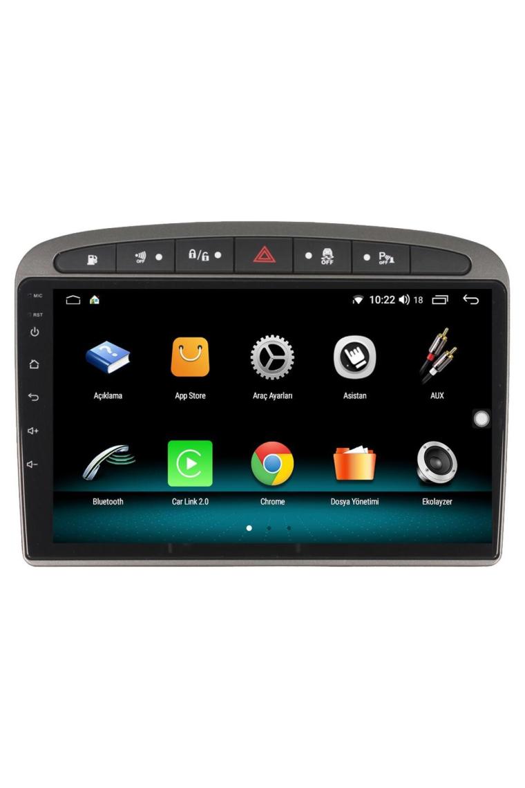 Navimex Peugeot 308 Android 13 Multimedya Carplay 4gb RAM+64GB HDD 2007-2013 Navigasyon Ekran