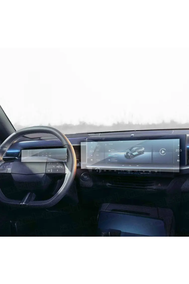 Ael-Tech Opel Grandland 16 Inç Navigasyon ve Dijital Gösterge Uyumlu Nano Ekran Koruyucu 2li Set 2025