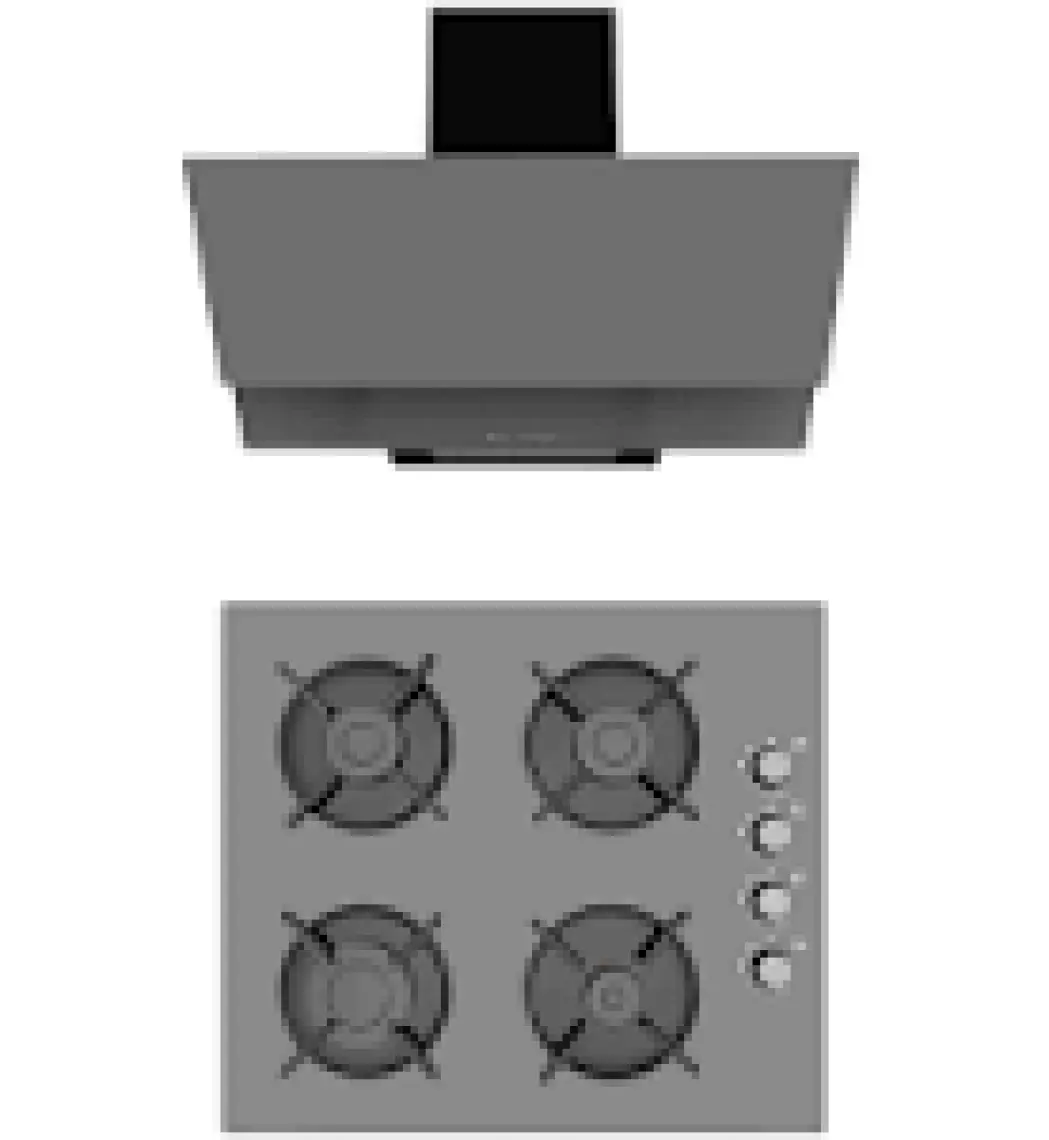 Alveus Gri 2'li Cam Ankastre Set [F17-GLS640]