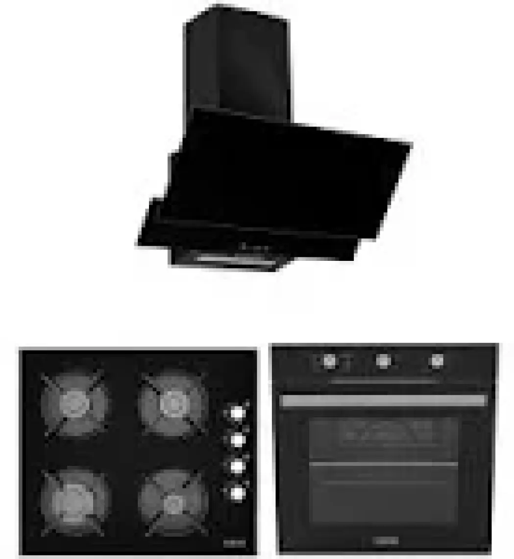 Alveus Siyah Ecoplus 3'lu Ankastre Set (AD07-A10-AF860)