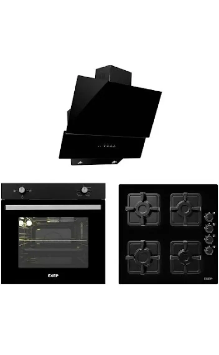 Exep Smart Siyah 3 Lü Ankastre Set (ED402-EO320-EF200)