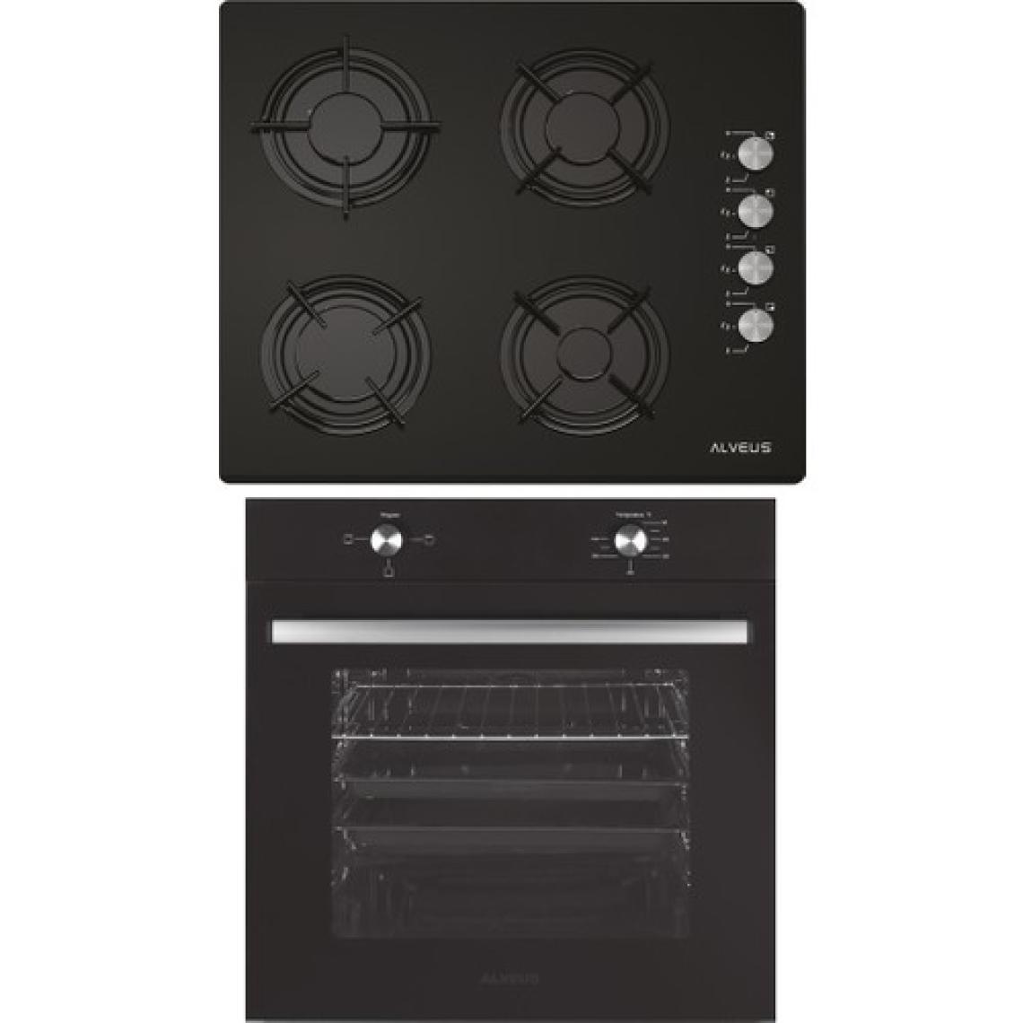 Alveus Yakamoz 2'li Ankastre Set Siyah (GLS640S-MFA604S)