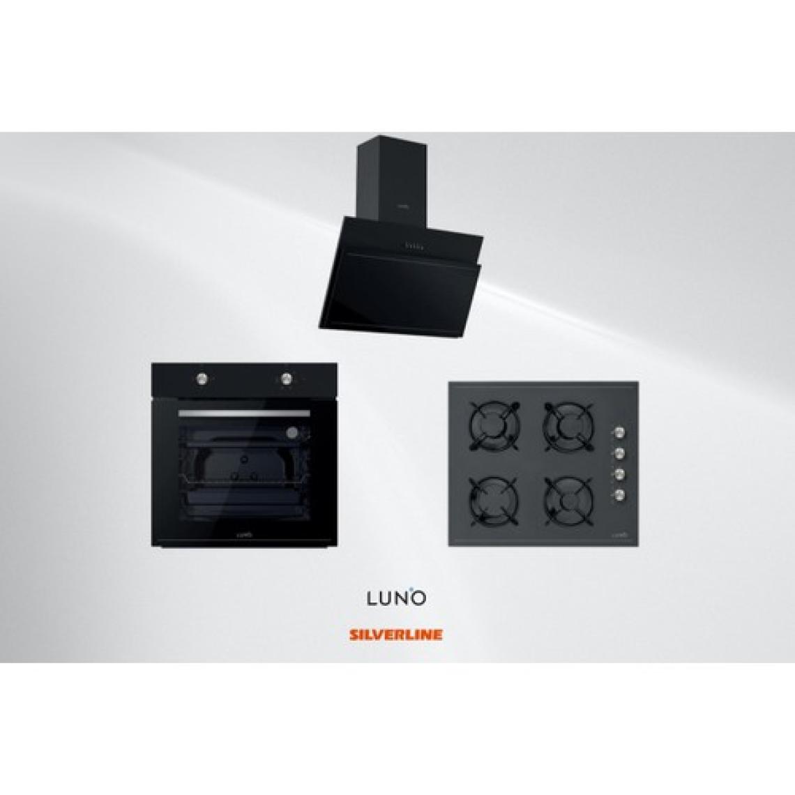 Silverline Luno Ankastre Siyah Eco Set (L335B01 + L 3462B + F6501B02)