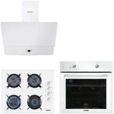 Kumtel Home Beyaz Ankastre Set (DA6-830 + KO-40TAHDF + B66-S2/A66-S2)