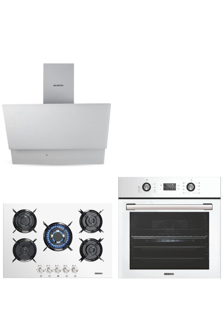 Kumtel Digital Beyaz Ankastre Set (B66 - SF2 (DDT) + KO-50 OAHDF + DA6-835)