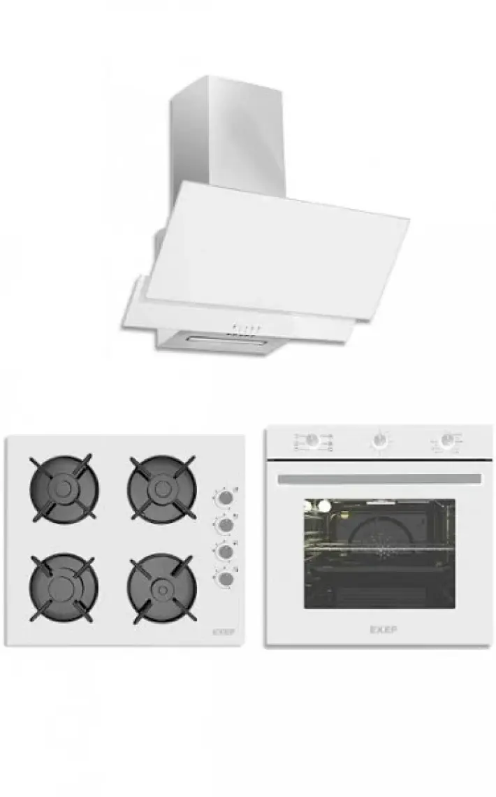 Exep Eco Line  Beyaz 3 Lü Ankastre Set (ED401-EO320-EF240)