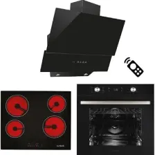 Alveus Europe Siyah 3'lü Ankastre Set MOD3000-VİTROSERAMİK-MFA627