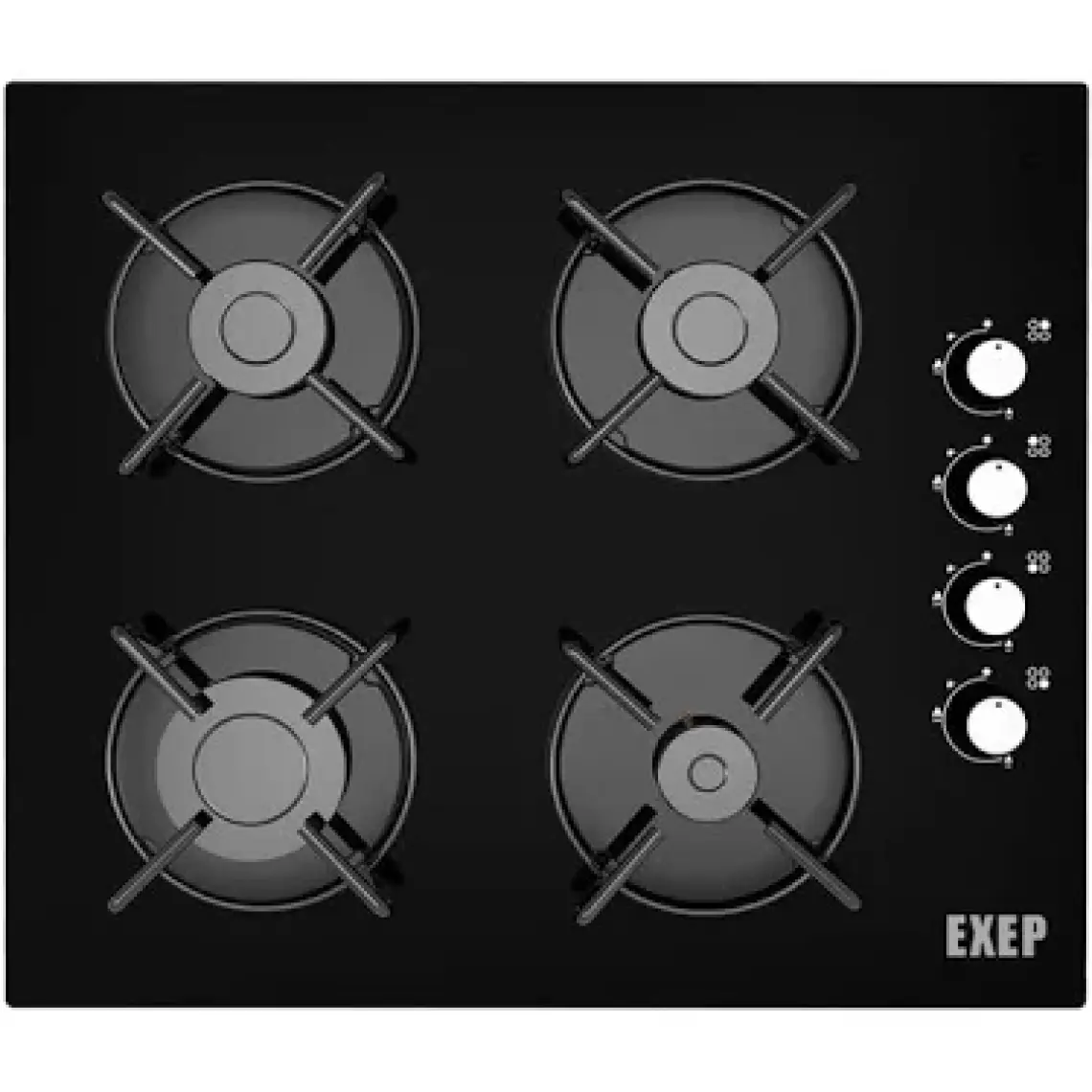 Exep 2'li Siyah Cam Ankastre Set [ED401-EO320]