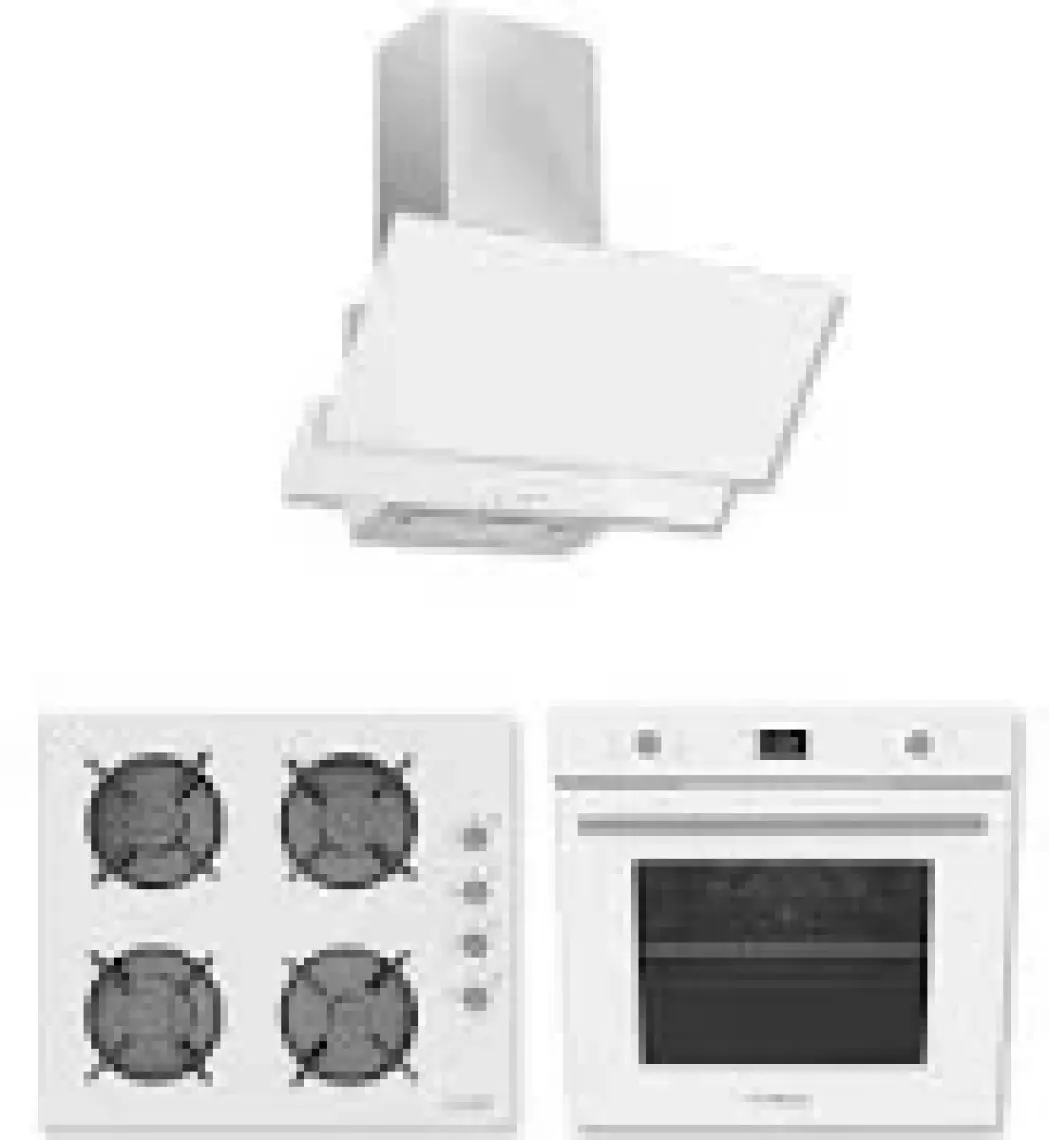 Alveus Baker Beyaz 3'lü Ankastre Set (Gls 640 + Mfa 627 + F17)