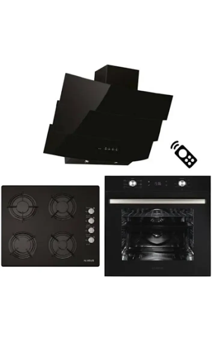 Alveus Century Siyah 3'lü Ankastre Set MODW-GLS640-MFA627