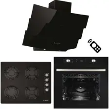 Alveus Century Siyah 3'lü Ankastre Set MODW-GLS640-MFA627