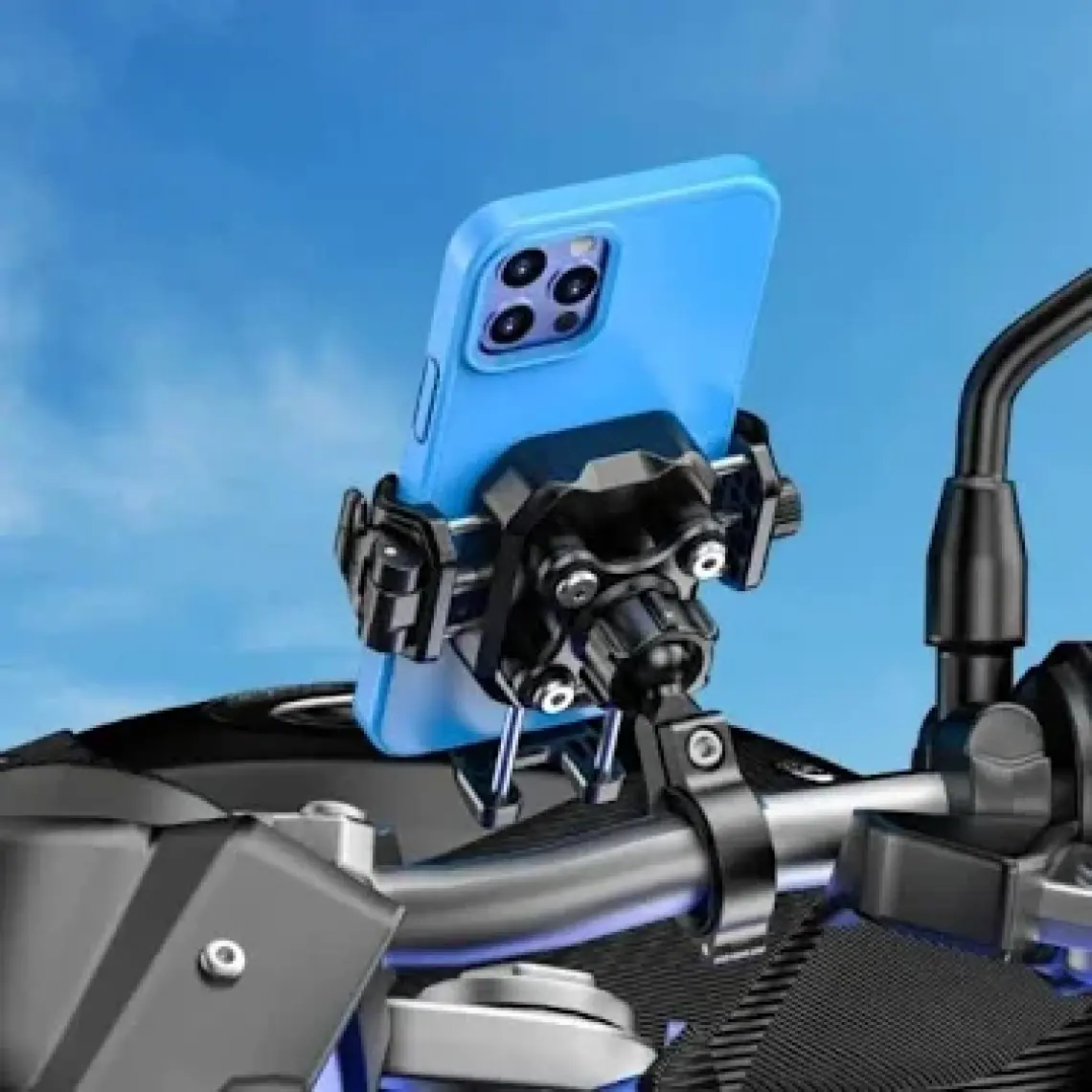 Nukrotech M33 Titreşim Modüllü Motosiklet Telefon Tutucu
