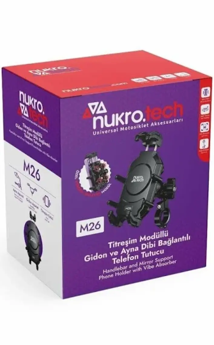 Nukrotech M26 Titreşim Modüllü Telefon Tutucu