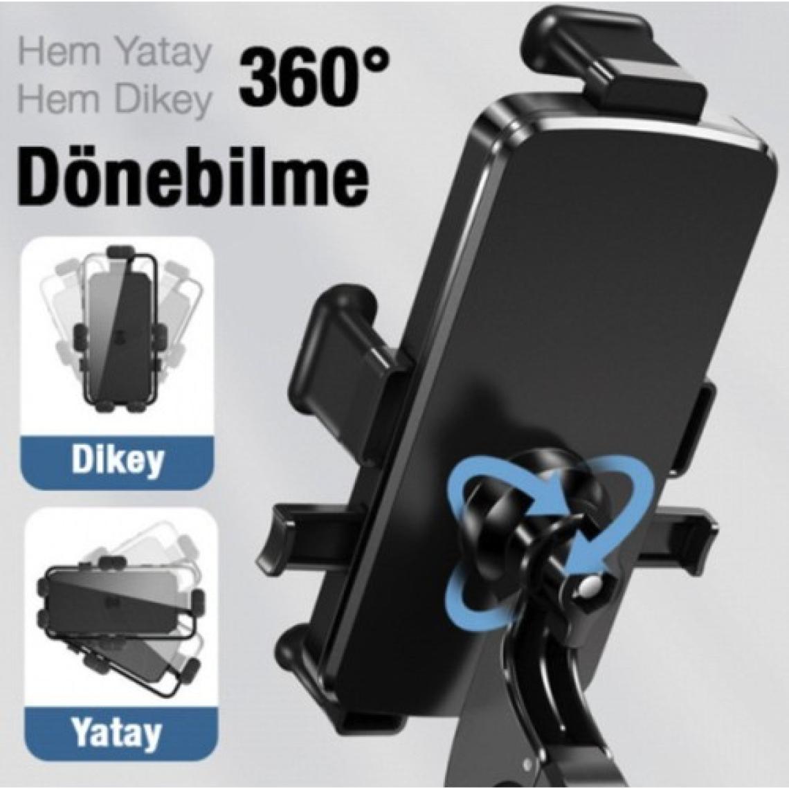 Bowie Darbe Emici Telefon Tutucu Motor Bisiklet Scooter Bisiklet Için 360 Dönebilen Tutucu Motosiklet Için