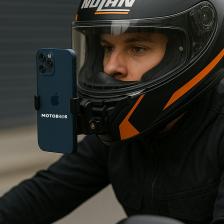 Motobros Kask Çene Bağlantılı Telefon Tutucu Kask Telefon Aparatı Vlog Çekimi Kask Kamerası